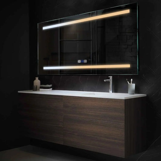 Oglinda LED Orizontala, Touch LED, Dimare, Dezaburire, LED Reglabil 3000K-6000K - Gama Salono Model 4