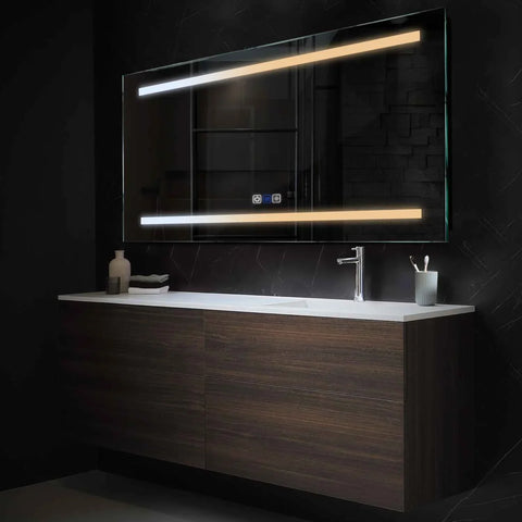 Oglinda LED Orizontala, Touch LED, Dimare, Dezaburire, LED Reglabil 3000K-6000K - Gama Salono Model 4