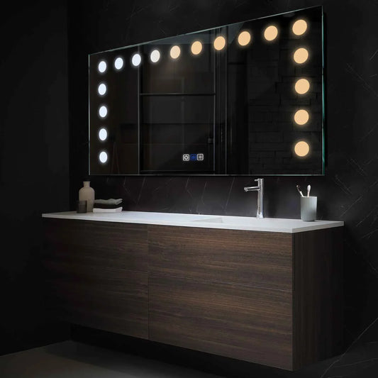 Oglinda LED Orizontala, Touch LED, Dimare, Dezaburire, LED Reglabil 3000K-6000K - Gama Salono Model 6