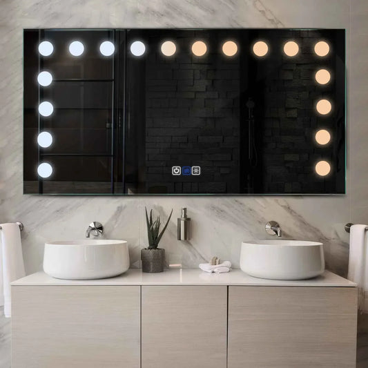 Oglinda LED Orizontala, Touch LED, Dimare, Dezaburire, LED Reglabil 3000K-6000K - Gama Salono Model 6