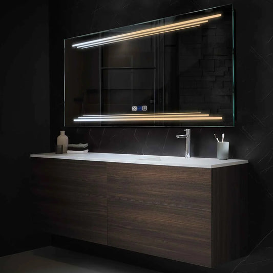 Oglinda LED Orizontala, Touch LED, Dimare, Dezaburire, LED Reglabil 3000K-6000K - Gama Salono Model 7