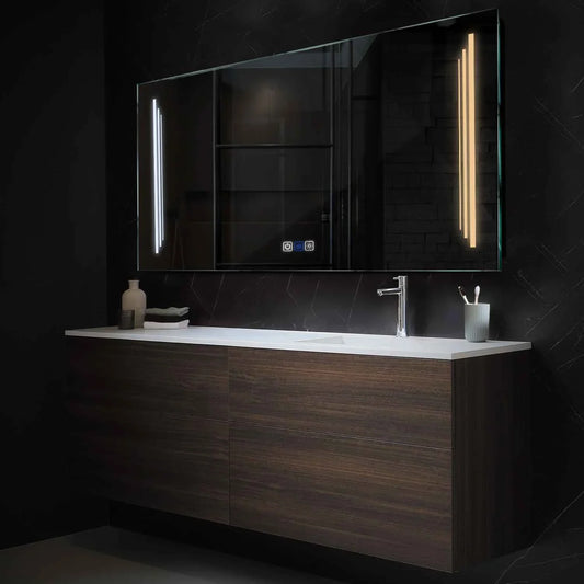 Oglinda LED Orizontala, Touch LED, Dimare, Dezaburire, LED Reglabil 3000K-6000K - Gama Salono Model 8