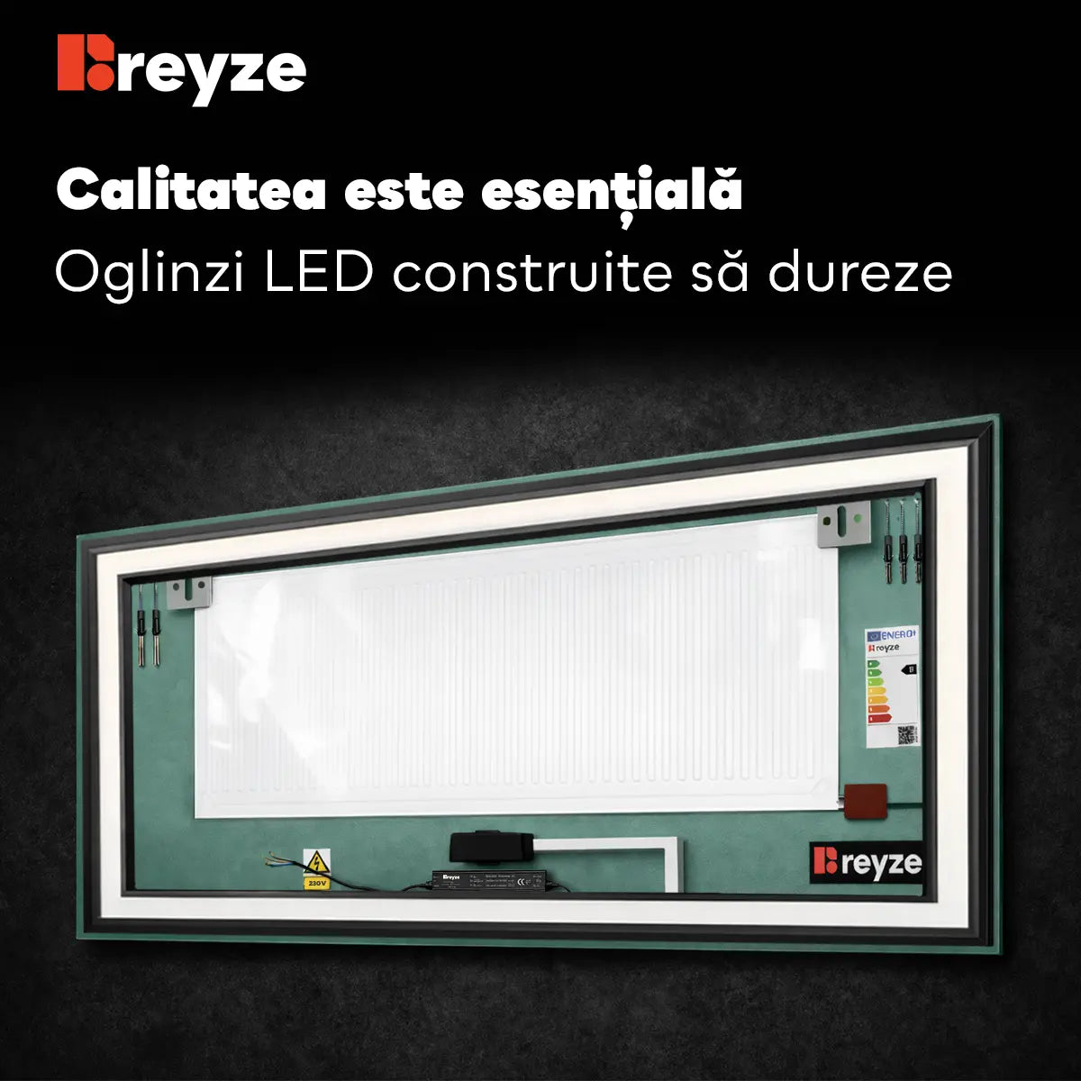 Oglinda LED Semiluna / Semicerc S - Gama Reyze Salono