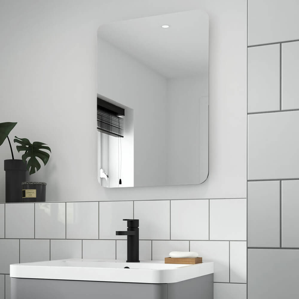 Oglinda simpla luft 10 mm Verticala colturi rotunjite R85 mm - Reyze