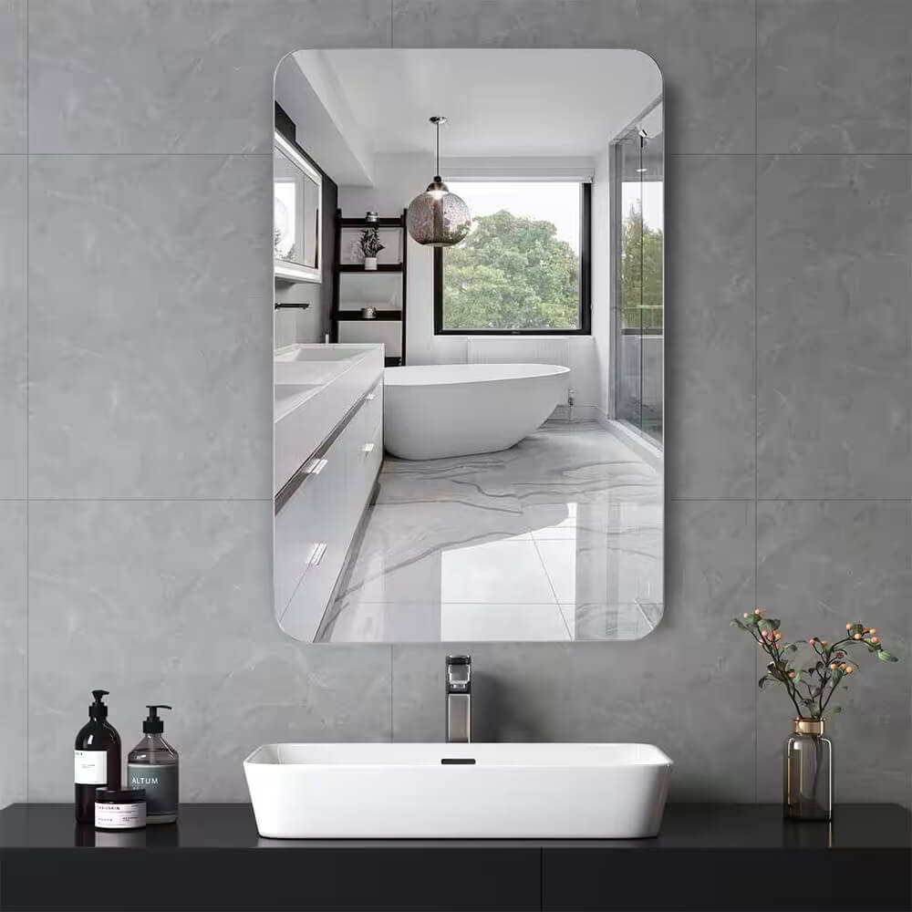 Oglinda simpla luft 10 mm Verticala colturi rotunjite R85 mm - Reyze