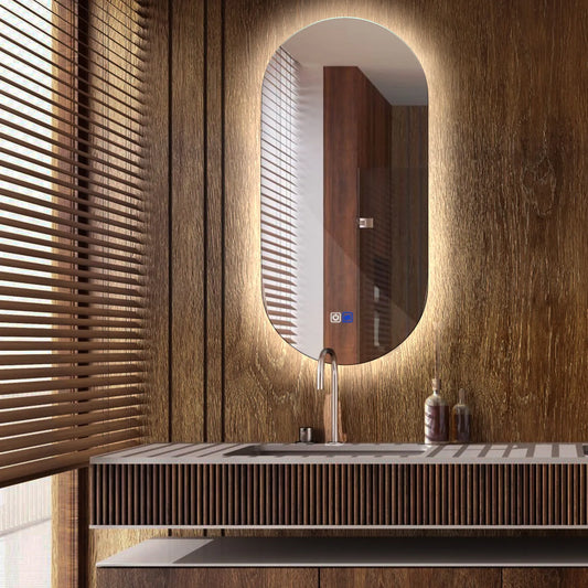 Oglinda LED Ovala, Touch LED, Dimare, Dezaburire, LED 4000K Neutru - Gama Ambient Model 1