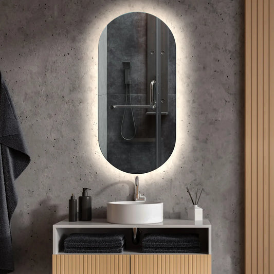 Oglinda LED Ovala, Fara functii, LED 4000K Neutru - Gama Ambient Model 1