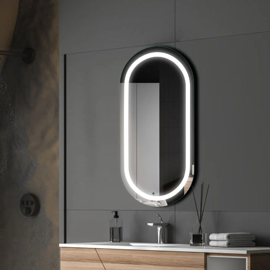Oglinda LED Ovala, Fara functii, LED 6000K Rece - Gama Salono Model 1