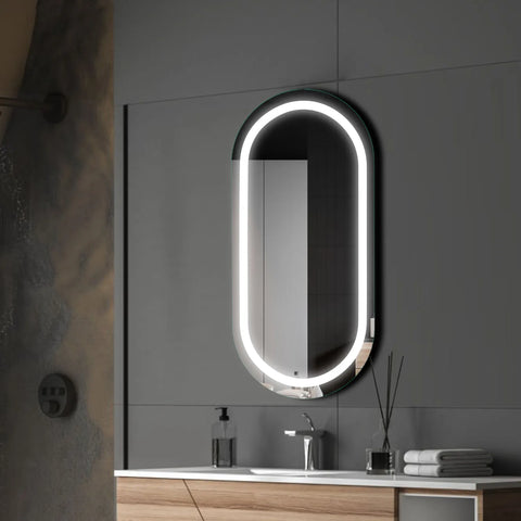 Oglinda LED Ovala, Fara functii, LED 6000K Rece - Gama Salono Model 1