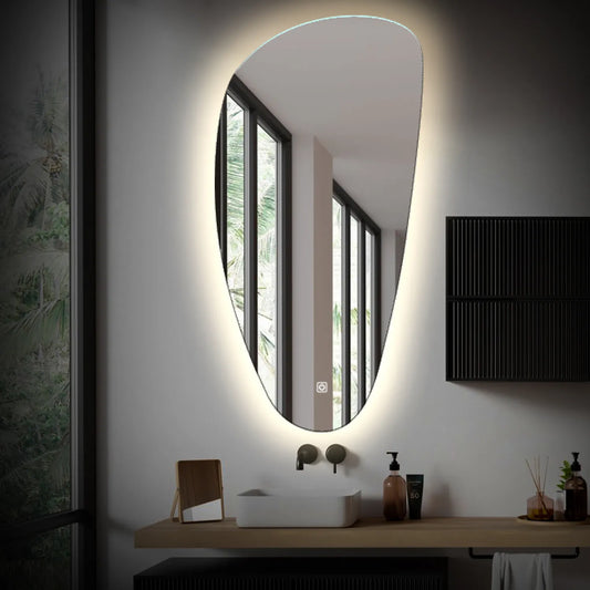 Oglinda LED Asimetrica v4, Touch LED, Dimare, LED 4000K Neutru - Gama Ambient Model 1