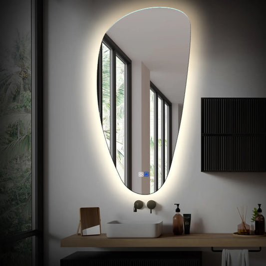 Oglinda LED Asimetrica v4, Touch LED, Dimare, Dezaburire, LED 4000K Neutru - Gama Ambient Model 1