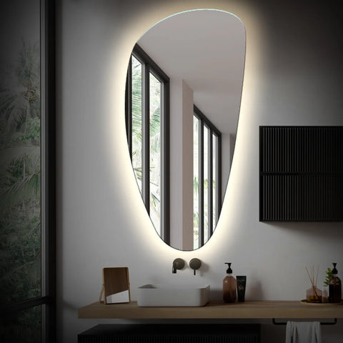 Oglinda LED Asimetrica v4, Fara functii, LED 4000K Neutru - Gama Ambient Model 1