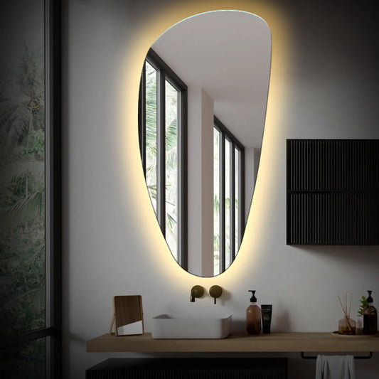 Oglinda LED Asimetrica v4, Fara functii, LED 3000K Cald - Gama Ambient Model 1