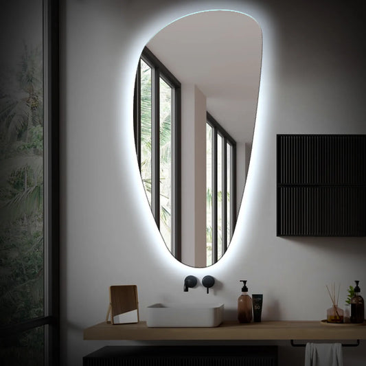 Oglinda LED Asimetrica v4, Fara functii, LED 6000K Rece - Gama Ambient Model 1