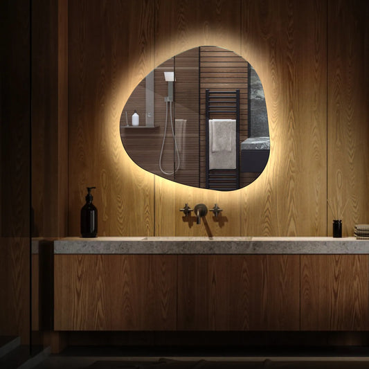 Oglinda LED Asimetrica v1, Fara functii, LED 4000K Neutru - Gama Ambient Model 1