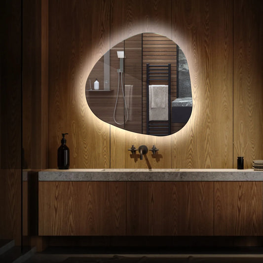 Oglinda LED Asimetrica v1, Fara functii, LED 6000K Rece - Gama Ambient Model 1