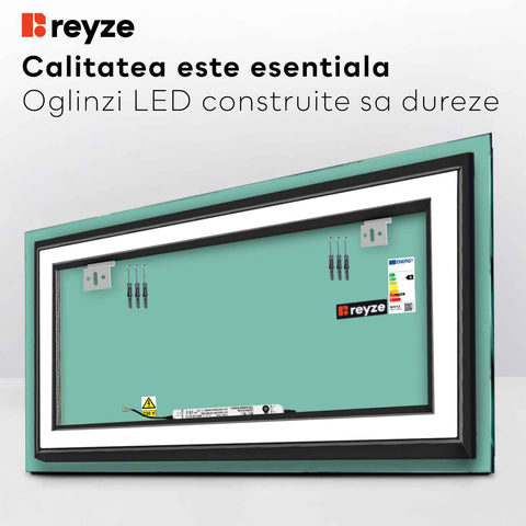 Oglinda LED Orizontala, Fara functii, LED 4000K Neutru - Gama Salono Model 3