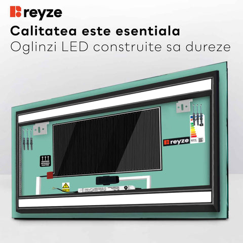 Oglinda LED Orizontala, Touch LED, Dimare, Dezaburire, LED 4000K Neutru - Gama Salono Model 4