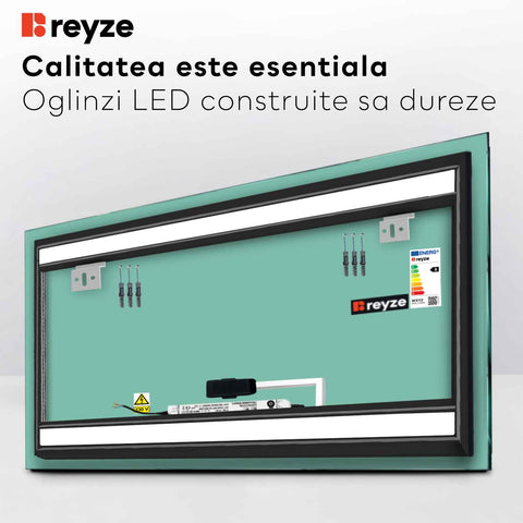 Oglinda LED Orizontala, Touch LED, Dimare, LED 3000K Cald - Gama Salono Model 4