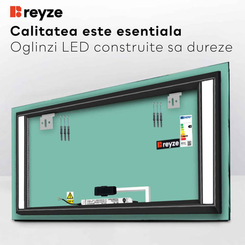 Oglinda LED Orizontala, Touch LED, Dimare, LED 4000K Neutru - Gama Salono Model 5