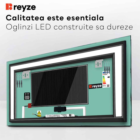 Oglinda LED Orizontala, Touch LED, Dimare, Dezaburire, LED 6000K Rece - Gama Salono Model 6