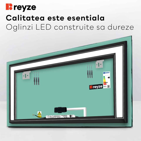 Oglinda LED Orizontala, Touch LED, Dimare, LED 4000K Neutru - Gama Salono Model 6