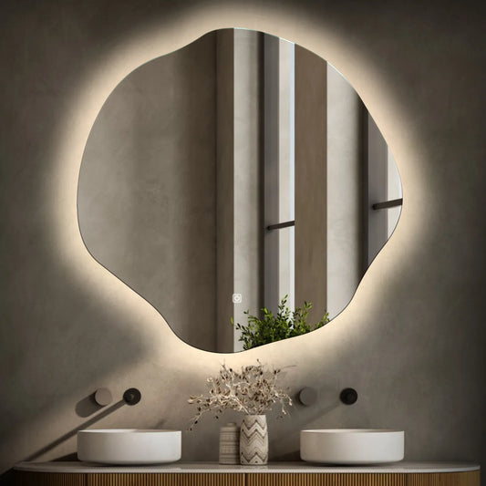 Oglinda LED Asimetrica v5, Touch LED, Dimare, LED 4000K Neutru - Gama Ambient Model 1