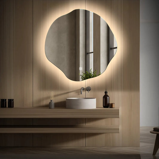 Oglinda LED Asimetrica v5, Touch LED, Dimare, LED 4000K Neutru - Gama Ambient Model 1
