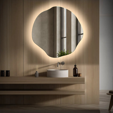 Oglinda LED Asimetrica v5, Fara functii, LED 4000K Neutru - Gama Ambient Model 1