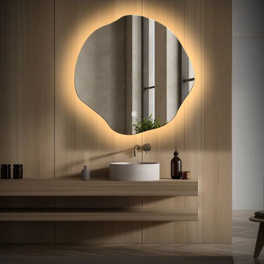 Oglinda LED Asimetrica v5, Touch LED, Dimare, LED 3000K Cald - Gama Ambient Model 1