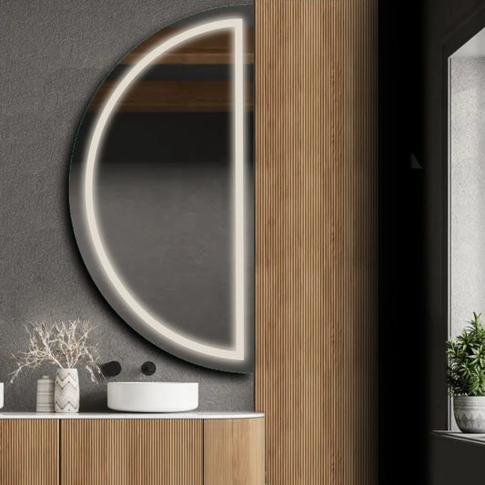 Oglinda LED Semiluna (Dreapta), Fara functii, LED 4000K Neutru - Gama Salono Model 1