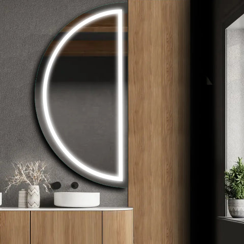 Oglinda LED Semiluna (Dreapta), Fara functii, LED 6000K Rece - Gama Salono Model 1