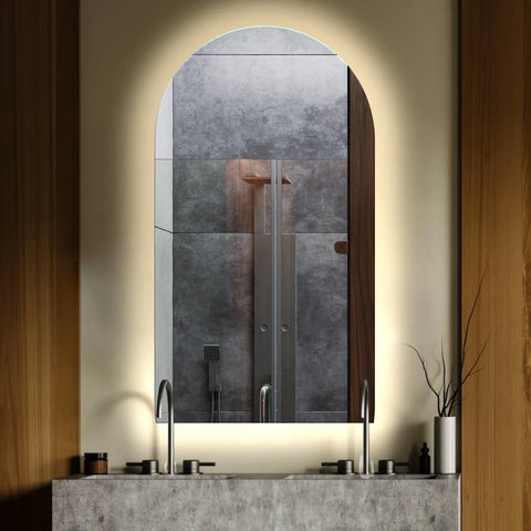 Oglinda LED Semiovala v2, Fara functii, LED 4000K Neutru - Gama Ambient Model 1