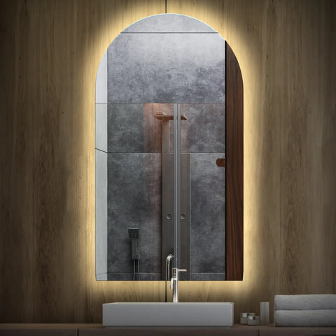 Oglinda LED Semiovala v2, Fara functii, LED 4000K Neutru - Gama Ambient Model 1