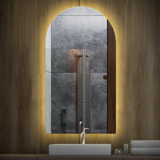 Oglinda LED Semiovala v2, Fara functii, LED 3000K Cald - Gama Ambient Model 1