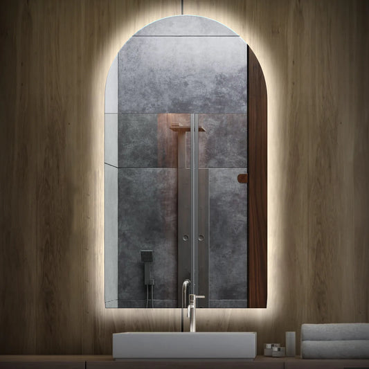 Oglinda LED Semiovala v2, Fara functii, LED 6000K Rece - Gama Ambient Model 1