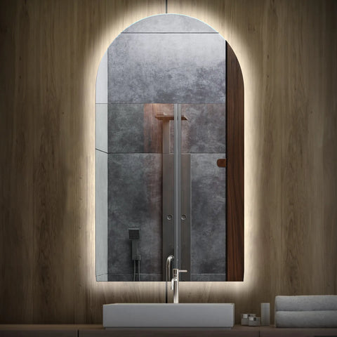 Oglinda LED Semiovala v2, Fara functii, LED 6000K Rece - Gama Ambient Model 1