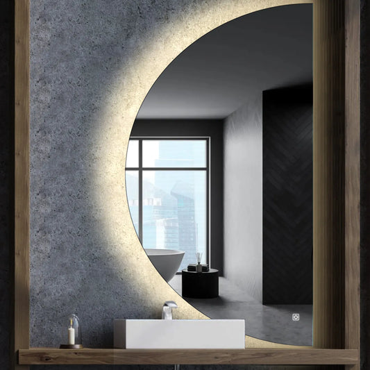 Oglinda LED Semiluna (Dreapta), Touch LED, Dimare, LED 4000K Neutru - Gama Ambient Model 1