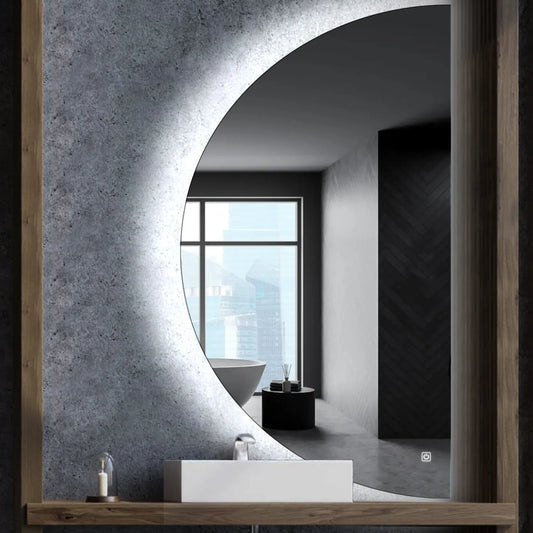 Oglinda LED Semiluna (Dreapta), Touch LED, Dimare, LED 6000K Rece - Gama Ambient Model 1