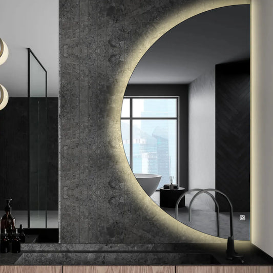 Oglinda LED Semiluna (Dreapta), Touch LED, Dimare, LED 4000K Neutru - Gama Ambient Model 1