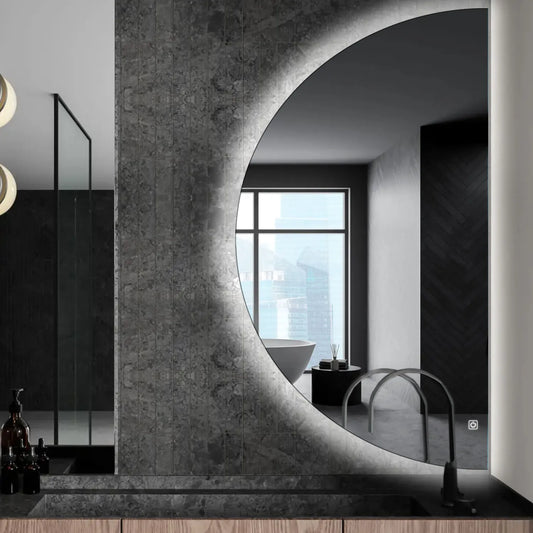 Oglinda LED Semiluna (Dreapta), Touch LED, Dimare, LED 6000K Rece - Gama Ambient Model 1