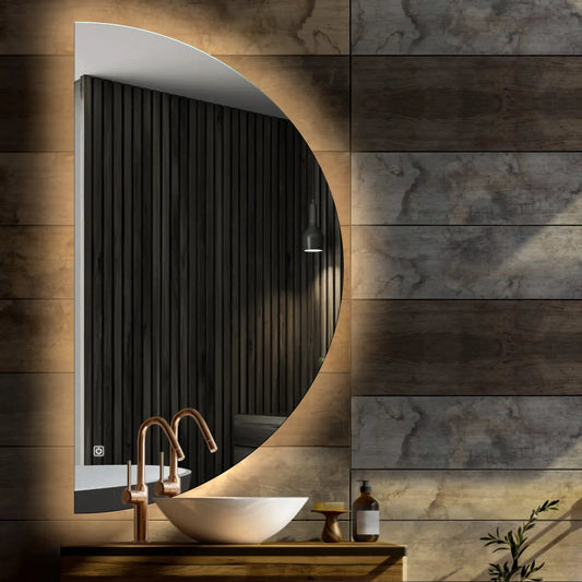 Oglinda LED Semiluna (Stanga), Touch LED, Dimare, LED 3000K Cald - Gama Ambient Model 1