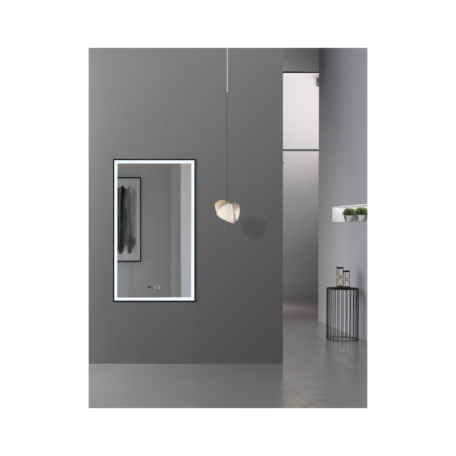 Oglinda LED  cu rama din aluminiu 70x120 [oppticle]