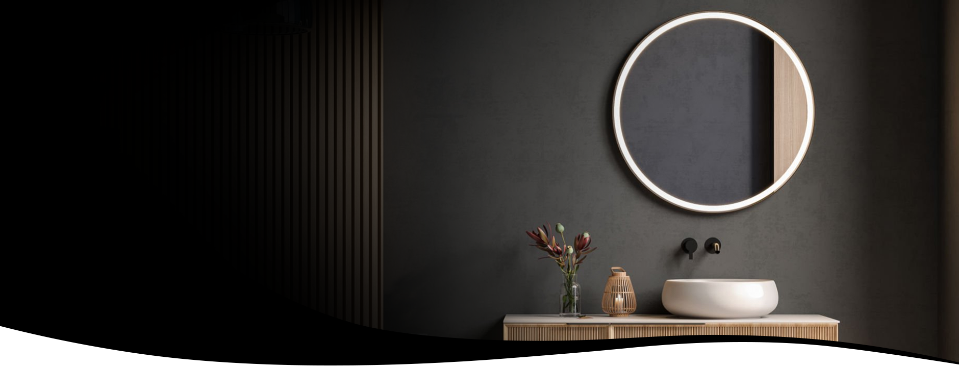 Oglinda LED premium Reyze in baie moderna