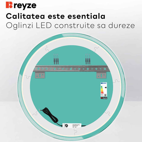 Oglinda LED Rotunda, Fara functii, LED 6000K Rece - Gama Edge Model 2