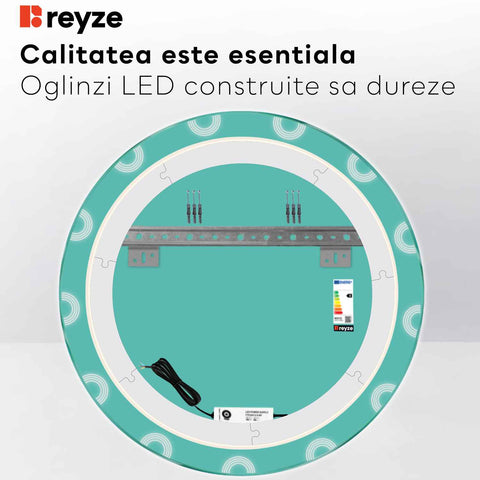 Oglinda LED Rotunda, Fara functii, LED 6000K Rece - Gama Edge Model 4