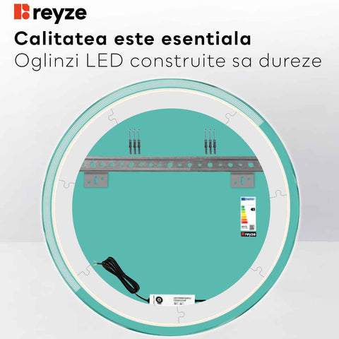 Oglinda LED Rotunda, Fara functii, LED 3000K Cald - Gama Edge Model 5