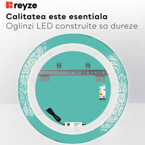 Oglinda LED Rotunda, Fara functii, LED 4000K Neutru - Gama Good Vibes Model 4