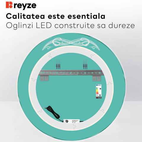 Oglinda LED Rotunda, Fara functii, LED 6000K Rece - Gama Good Vibes Model 6