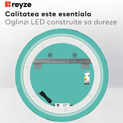 Oglinda LED Rotunda, Fara functii, LED 6000K Rece - Gama Minimal Model 1